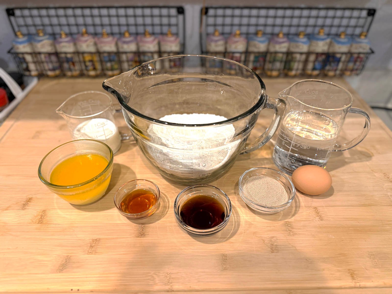 belgian waffle ingredient lineup