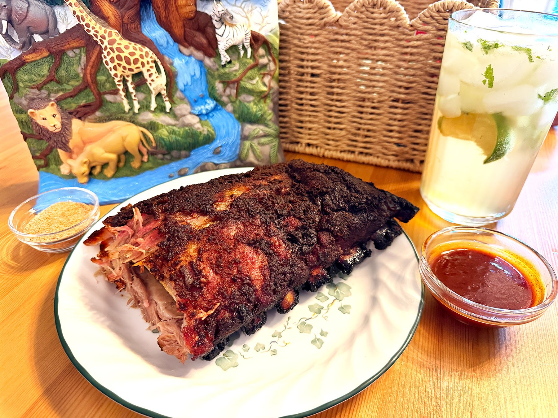 flame tree ribs rub and sauce with mojito